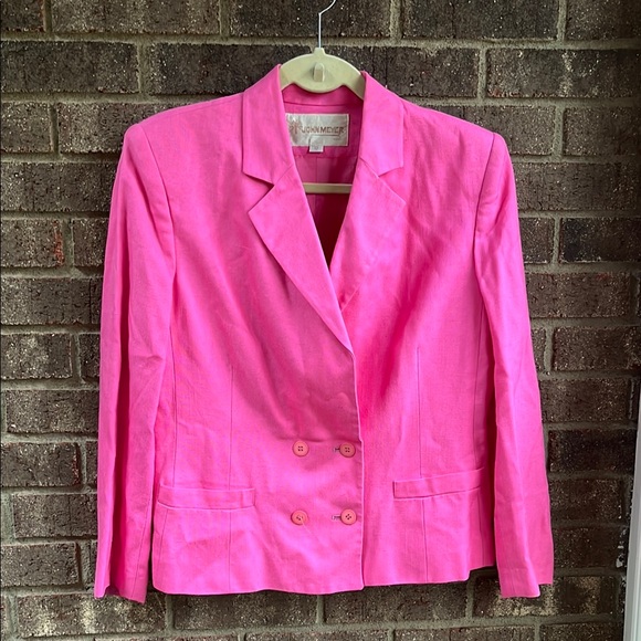 VTG John Meyer Pink Double Breasted Blazer with Notched Lapels - Picture 1 of 7